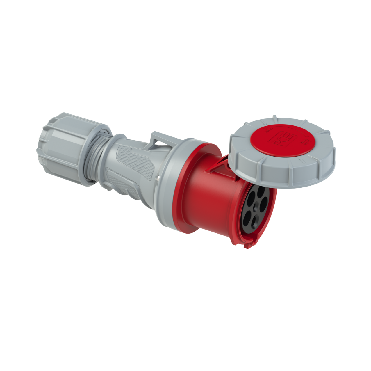 Zdjęcie poglądowe: PCE Gniazdo przenośne 63A 5P 400V IP66/67 czerwone