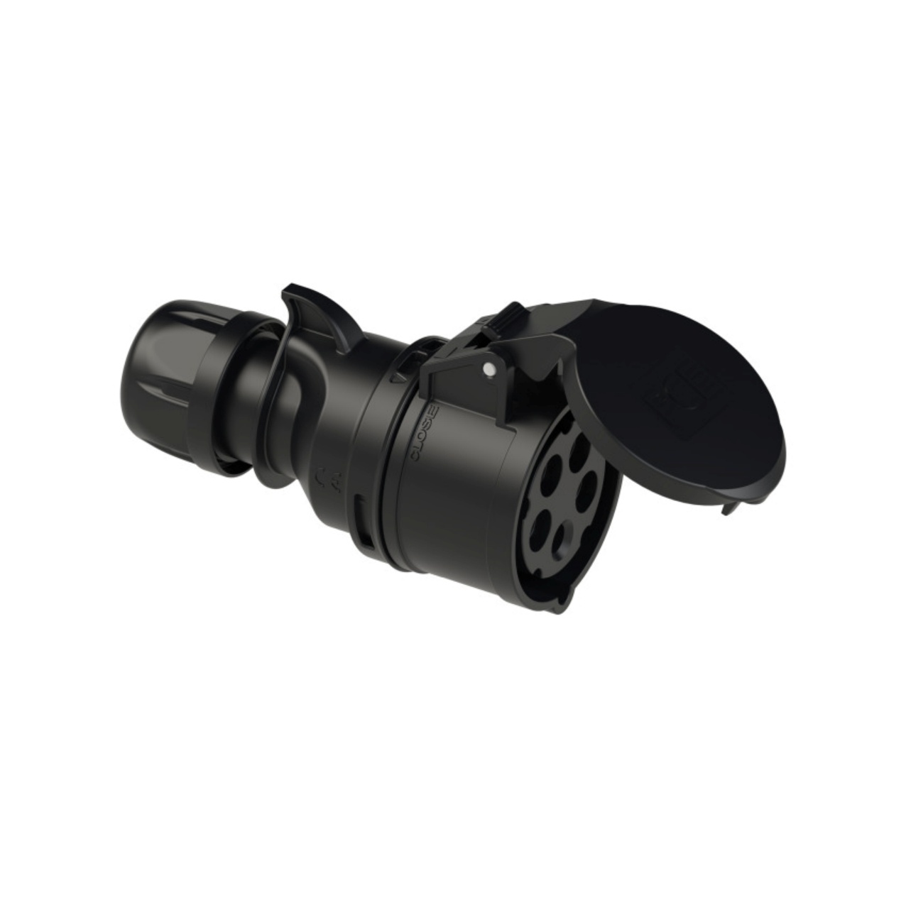 Zdjęcie poglądowe: PCE Gniazdo przenośne 32A 5p IP44 Shark czarne