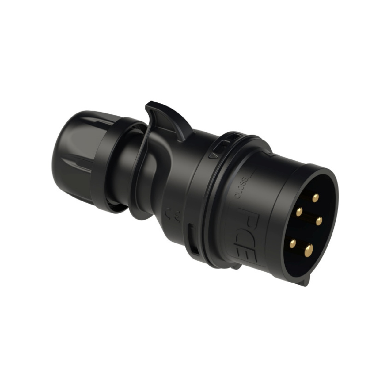 Zdjęcie poglądowe: PCE Wtyk przenośny 16A 5p IP44 Shark czarny